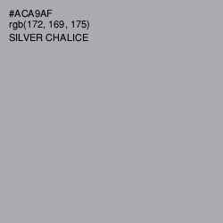 #ACA9AF - Silver Chalice Color Image